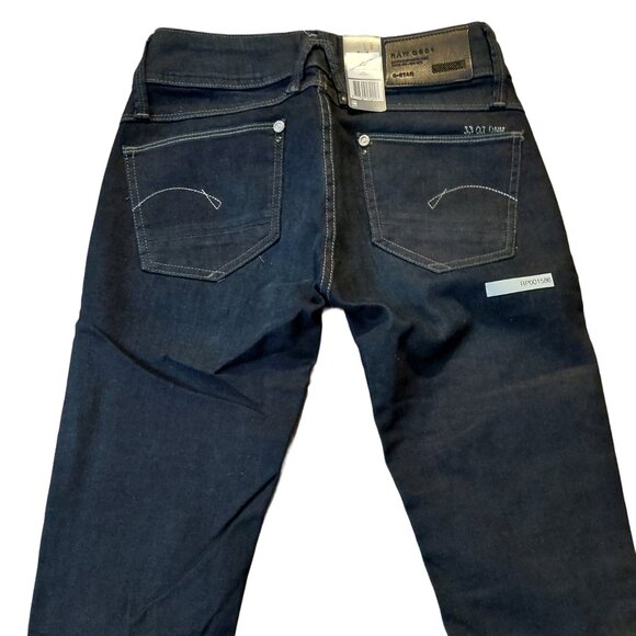 Retro Vintage G-Star Raw Lynn Skinny Comfort Comet Denim Jeans Pants Sz 25 NWT - Picture 11 of 14